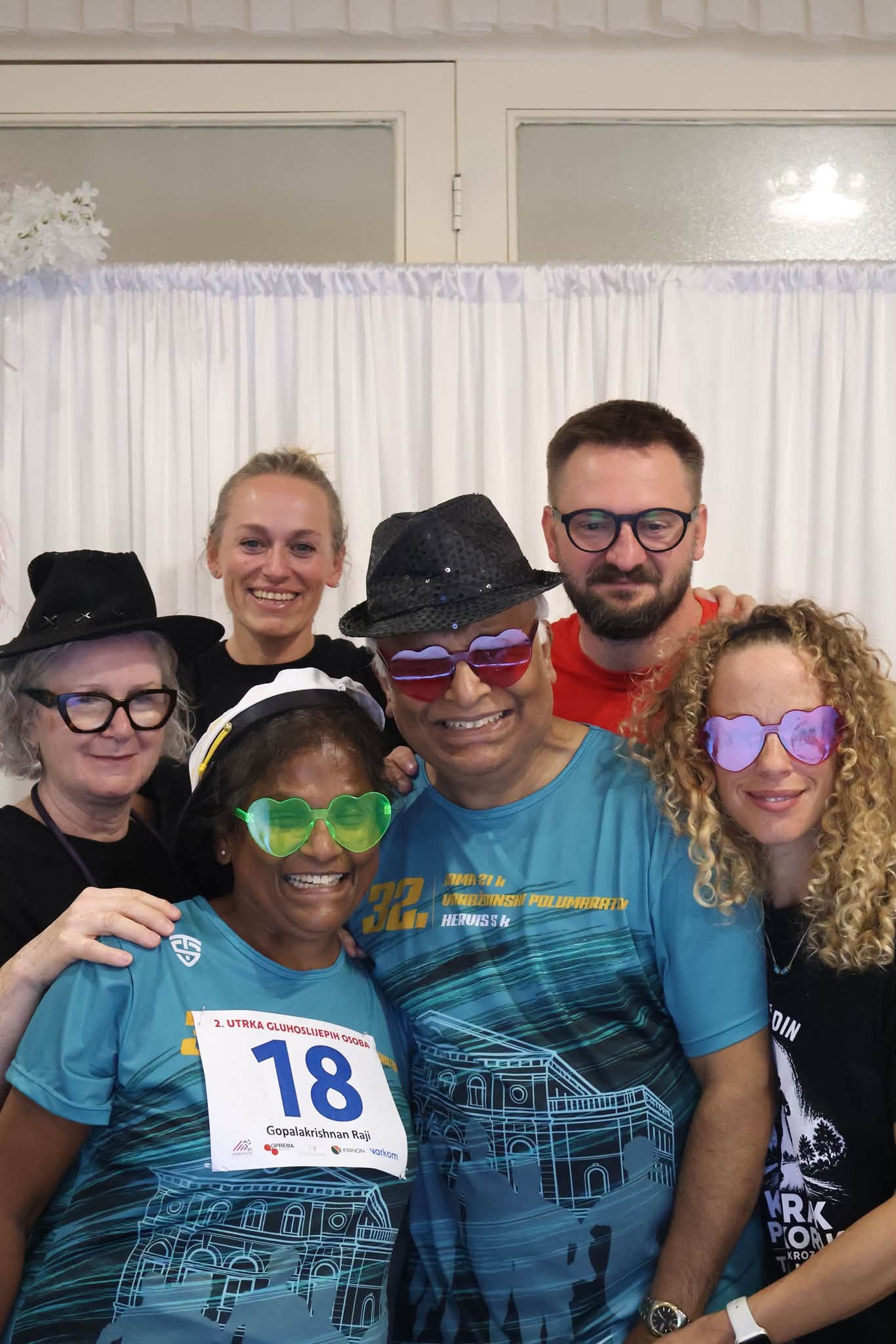 Matija with friends visiting from London and other race guests.